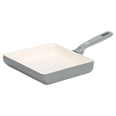 그린팬 인덕션 멤피스 세라믹코팅 와이드 사각에그팬 쿼츠그레이, 22cm, 1개