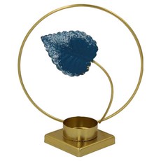 트레오바 時尚精美燭台 8.5 x 16 cm, 藍色單葉