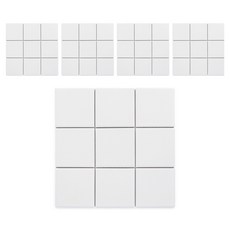 MONESPACE 瓷質馬賽克磚 100mm, 霧面白色, 5個
