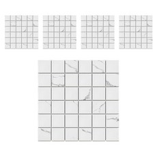 MONESPACE 瓷質馬賽克磁磚 48mm, 比安科霧面, 5個