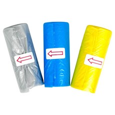 BEER BEAR 皮久熊 袋著走吊掛便便袋組 MY-9593, 藍色 + 黃色 + 銀色, 1組, 3捲