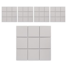 MONESPACE 瓷質馬賽克瓷磚 100mm, 灰色啞光, 5個