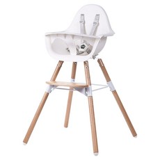 Childhome 嬰幼兒用 Evolu 2合1 副食品實木餐椅, 白色