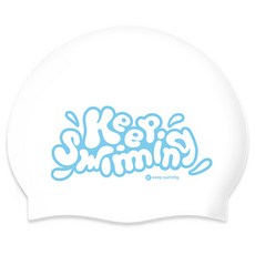 KeepSwimming Splash 矽膠泳帽, 1個, 天空藍