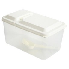 문일케미칼 심플 반오픈 저장용기 + 스푼 세트, 1L, 1세트