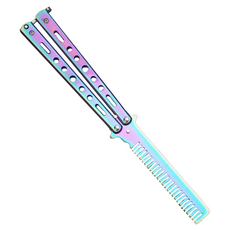 Modeunlead 攜帶式蝴蝶刀梳 折疊梳, 1個, 極光