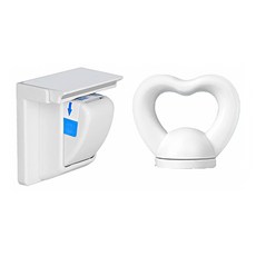 小麥購物 免打孔磁性抽屜隱形鎖2件組 L581, 1組, 白色