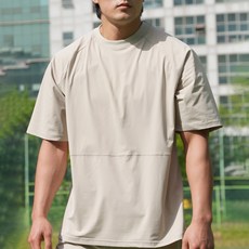 NINETYPLUS 男款梭織斜紋短袖上衣T恤