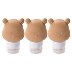 Alleophom 可愛小熊旅行分裝瓶 80ml, 3個, 棕色