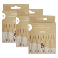 Glyn 零廢棄竹製牙間刷, 10入, 3個, 0.4mm