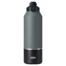 TYESO 泰碩 便攜彈蓋保溫瓶, 撞色黑, 1個, 1.2L