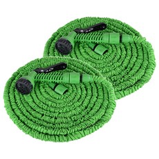 小麥購物 七段可調彈力伸縮水管 L2001 10m, 2條, 綠色