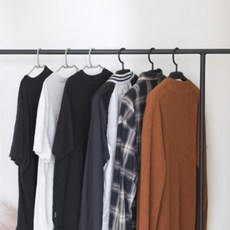 Wanadone 鐵製移動式衣架 1層, 黑色