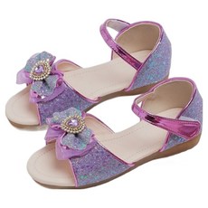 ChakanShoes 女童 Tiki 蝴蝶結魔鬼氈 LED 涼鞋 SDFBR2h904