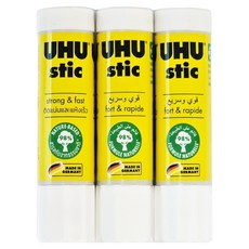 UHU 黃色口紅膠, 3個, 21g