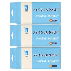 ITO 日本伊藤 EF紋懸掛抽取式洗臉巾, 白色, 3包