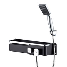 미리내 스마트 욕실 선반형 샤워수전 블랙 방문설치, 1개