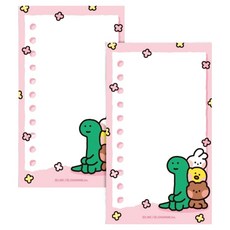 플라잉웨일즈 라인프렌즈 미니니구만 메모패드, 핑크, 50매, 2개