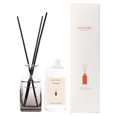 ONEFINEDAY 方形空瓶 + 250ml擴香油 + 10入擴香棒組合, 1個, 扁柏森林香