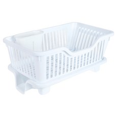 小麥購物 碗盤瀝水置物架 側開 L1120 大, 白色, 1層, 1個