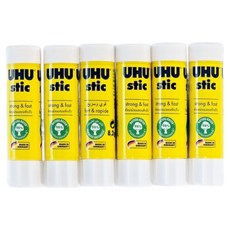 UHU 黃色口紅膠, 6個, 8.2g
