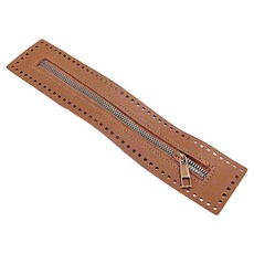 코히모 가방 DIY 가죽 지퍼 27cm 5W0466, 1개, 라이트 브라운