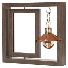 Silver Zero 情侶室內裝飾相框迷你燈, 棕色, 1個