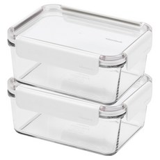 글라스락 리프젠 직사각 화이트, 2개, 1350ml 2개, 1350ml