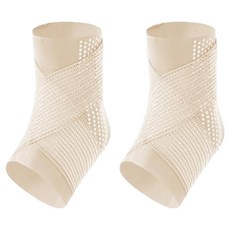 優質魔鬼氈矽膠腳踝護帶 雙腳組 02 膚色, 1套