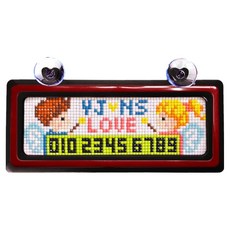 Blingbling 寶石十字繡 雙色停車號碼牌 串珠 DIY 套組, ANGEL + 黑紅色, 1套