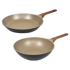 셰프리아 이지데이 모카블랙 프라이팬 2종 세트, 블랙, 1세트, 프라이팬 + 궁중팬 30cm