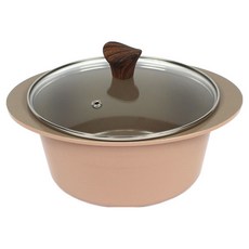 chefria Cocorose 陶瓷雙耳鍋, 20cm, 玫瑰粉 + 棕色, 1個