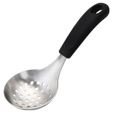 NEWVIA 304不鏽鋼迷你湯勺, 黑色, 1個