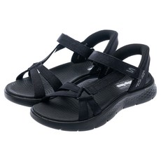 SKECHERS 女款 GO WALK FLEX SANDAL 涼鞋 141481WBBK, 黑色, 26cm