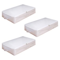 小麥購物 L1009 加厚衣物棉被收納袋 特大(80 x 47 x 25cm), 3個, 白色