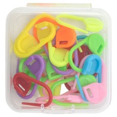 yarna 초보입문용 휴대용 컬러 뜨개 단수링 20p + 케이스 세트, 랜덤 발송, 1세트