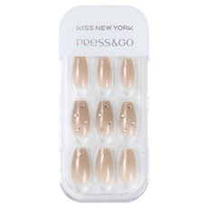 KISS NEW YORK Press & Go 美甲片, 柔和棕, 1個