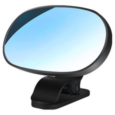 Thumbsmine 輔助汽車座椅後視鏡 圓形夾式, 黑色, 1個