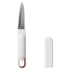 Jasmine’s Kitchen 小茉廚房 廚房用具 多功能水果刀/廚房小刀/辦公室宿舍切菜刀 含刀套, 1支, 典雅白