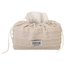maisonderoomroom Ring Ring 流蘇方形面紙盒套, 米色