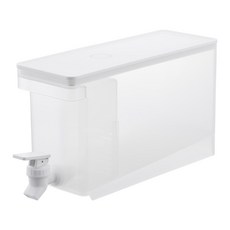 Yamazaki 山崎 tower冷水壺/冷飲壺/冷飲桶/家用冷水桶/戶外用品 附水龍頭 露營野餐適用, 1個, 白色, 2.8L