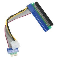 Coms PCI Express 4P 含電源轉接卡 PCIE 1X to 16X 20cm, 1個, SP716