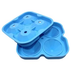 小麥購物 鑽石造型矽膠製冰盒 L973, 藍色, 1個