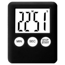 泰坦磁吸式現代烹飪計時器, 1個, 黑色
