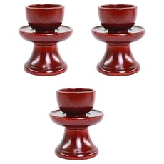 Namwonmoggi 名品南原 工藝師 文化財 水曲柳木酒杯 + 杯座套組, 3套