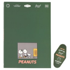 Peanuts 75週年 每日筆記本, 綠色, 1個