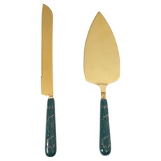 Dometopia Queen's Party 蛋糕鏟 + 刀具組, 1個, 綠色