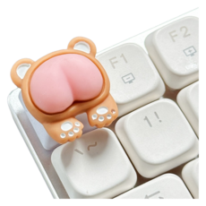 Living Pocket 鍵盤裝飾 個性鍵帽 放屁熊屁股, 混合顏色, kkw76149