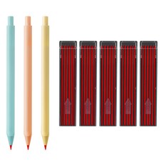 DGRM 評分彩色鉛筆 隨機出貨 3p + 自動鉛筆芯 2mm 60p 套組, 1套