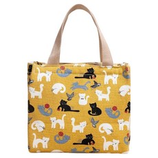 手提保溫袋, 1個, 黃色貓